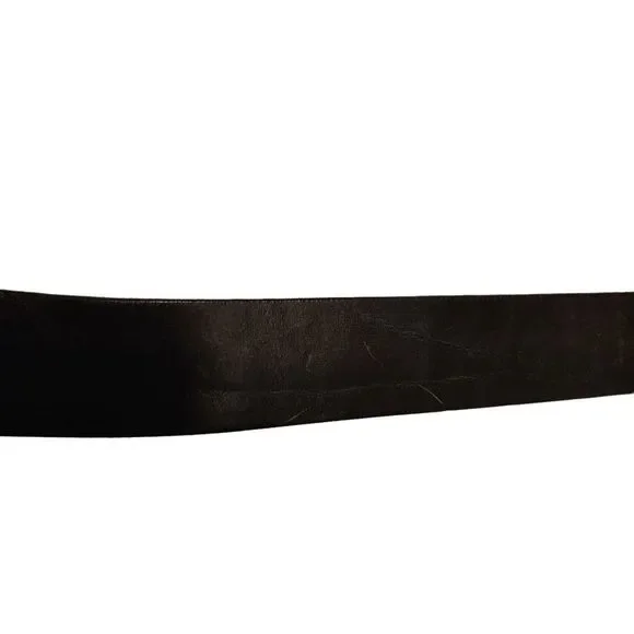 Levi Belt Logo Metal Buckle 100% Real Leather circa 90' s Black size S - Picture 16 of 16